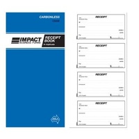 Cash Receipt Book  4up Duplicate Carbonless CS420 Impact 140mm x 280mm