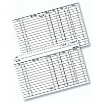 System Card Ledger 6x4 Ruled Impact LC950 White 102mm x 152mm