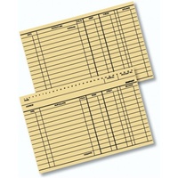 System Card Ledger 6x4 Ruled Impact LC960 Buff 102mm x 152mm