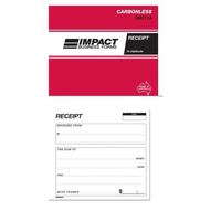 Cash Receipt Book 100x127mm Duplicate Carbonless SB311 Impact
