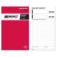 Delivery Docket Books Carbonless Impact 8 x 5 Duplicate SB324 - each 