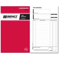 Invoice Statement Books Carbonless Impact 8 x 5 Triplicate SB323 - per book