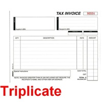 Invoice Statement Books A5 1 money column Triplicate CS550 - 160mm x 210mm PER BOOK
