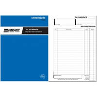 Invoice Book A4 Triplicate CS590 Carbonless SMC 1 money column 50 page Impact 
