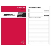 Delivery Docket Book Carbonless 8x5 TRIPLICATE SB324A Impact 50 Triplicate sets / pages