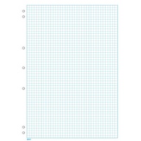 Graph Pads  A4  5mm 7 Hole Punched 25 Sheets GP850 Impact 