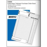 Order Book A4 Triplicate Impact CS500 - per book 