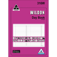 Account Books Wildon Day Book 316W A4 • 56 Pages with 44 lines per page double spread WIL316 