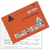 Employee Time Record Book Wildon WIL173W - each 