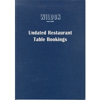 Table Bookings Diary Restaurant Undated Wildon WIL580 580W TBD A4 160 leavesHard cover