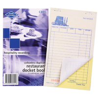 Restaurant Docket Book Zions Carbonless Duplicate CBD Pack 5