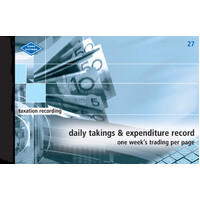 Daily Takings Expenditure Record Book Zions No 27