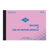 Record Use of Motor Vehicle Zions MVRU - each 