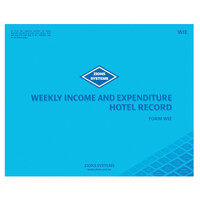 Weekly Income and Expenditure Hotel Record GST Edition Book Zions WIE  