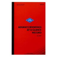 Advance Bookings at a Glance Record Book 30 line Zions ADV30 450x290mm
