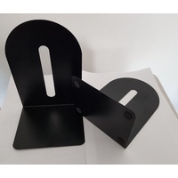 Bookends 8 inch KW221 Black Heavy Gauge Colby 4x Protective felt pad/dots on the base