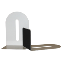 Bookends 8 inch KW221 White Heavy Gauge Colby 4x Protective felt pad/dots on the base