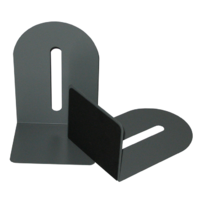 Bookends 8 inch KW221 Grey Heavy Gauge Colby 4x Protective felt pad/dots on the base