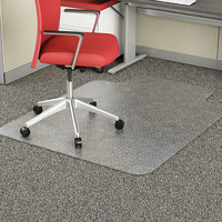 Chairmat  Low Pile <6 Carpet Key Hole  91x121cm for carpet up to 6mm carpet including underlay PVC