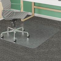 Chairmat Marbig 116x152cm Rectangular Low pile carpet up to 6mm thick Clear Computer Anti Static Control 87407