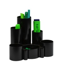 Desk Tidy Tubes Italplast I30 GreenR Recycled Black