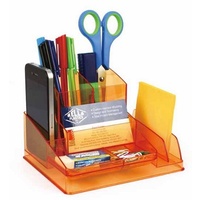 Desk Tidy Organiser Italplast I35 Tinted Orange