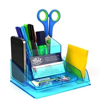 Desk Tidy Organiser Italplast I35 Neon Blue #I35NBL