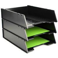 Desk Tray Italplast Enviro Green R Italplast I60 Black * image shows 3 tray, this is for 1 tray, images shows stackability