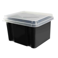 Storage Box Italplast 32 Litre I307GR Green R Recycled Black