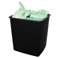 Waste Bin 15 litre Plastic Italplast I80GR GreenR Recycled Black