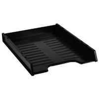 Desk Tray A4 I65 Black Slimline 40x350x260mm Italplast I65BLK Multi Fit
