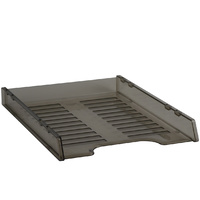 Desk Tray A4 I65 Smoke Slimline 40x350x260mm Italplast I65SMK Multi Fit
