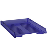 Desk Tray A4 I65 Purple Tint Slimline 40x350x260mm Italplast I65TPR Multi Fit Tinted Purple