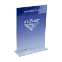 Sign Holder A4 Stand up Portrait Double Sided I559 Italplast