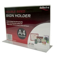 Sign Holder A4 Stand up Landscape 47701 Deflecto