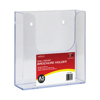 Brochure Holder A5 1 slot W160 wall Deflecto 39611 Dimensions	 162mm (W) x 165mm (H) x 43mm (D)