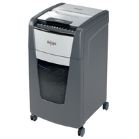 Shredder Stack & Shred Optimum Rexel Auto +300x Cross Cut 2020300XAU listed as special order item.