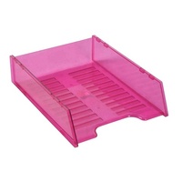 Desk Tray Italplast Multi Fit I60 Tinted Pink