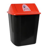 Waste Bin 32 Litre Separation Landfill #I184LF Italplast 320 (L) x 360 (W) x 520 (H) Red