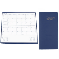 Diary 2024 2025 Planner 11W B6/7 MONTH TO VIEW 2 year BLUE Colplan 11W.V59-24 91x182mm closed
