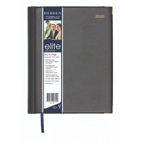 Diary 2022 Elite 1191 A4 short 1 Day to a page Monthly Tabbed Black Manager size 260x190mm white paper
