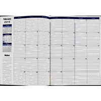 Diary 2027 A4 Planner month to view Luxe BLACK 48PBK