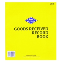 Goods Received Record Book Zions GRR