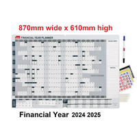 Financial Year Wall Planner 24/25 610x870mm Sasco Full Size July to July #362 3622425 2024 2025