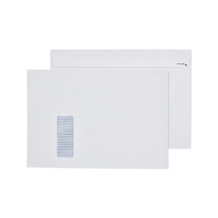 Envelope 229x324 C4 [WF] [PnS] [Sec] [Eo] Box 250 100gsm Windowface White easy open Mailer Cumberland 612347