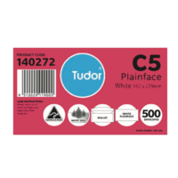 Envelope 162x229 C5 [LnS] box 500 Tudor 140272 White Moist seal