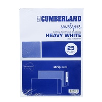 Envelope 353x250 B4 [PnS] White box  25 100gsm Cumberland 913333 Strip Peel and Seal