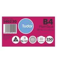 Envelope 353x250 B4 [PnS] White box 250 Tudor 140230 Strip Peel and Seal