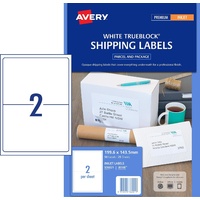 Labels  2up InkJet Avery 936021 box 25 White Permanent J8168 * limited stock 199.6x143.5mm