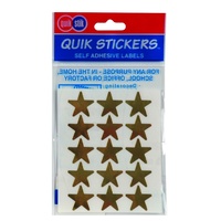 Label Quik Stik Flat Pack Gold Star Large 10 packs 20mm 